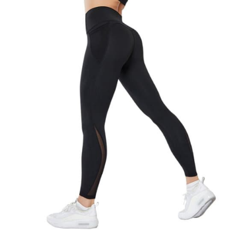 Black Athletic High Waisted  Leggings With pocket - Sparkly Girl