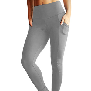All I Need High waist  Legging with pockets Gray - Sparkly Girl