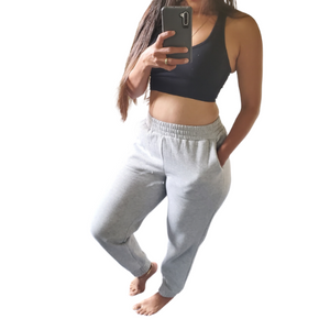 Jogger Pants Heather Grey - Sparkly Girl
