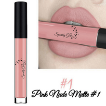 Load image into Gallery viewer, Pink Nude Matte Liquid Lipstick Waterproof - Sparkly Girl
