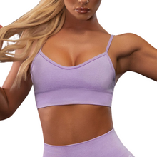 Load image into Gallery viewer, Purple Seamless Sport Bra - Sparkly Girl
