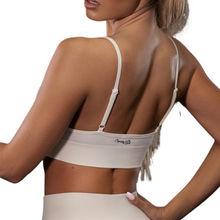 Load image into Gallery viewer, Cream Seamless Sport Bra - Sparkly Girl
